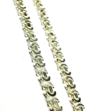 Omar Silver Erkek Euro 6 MM Beyaz Gümüş Kolye Zincir Omr5211/8284/8285