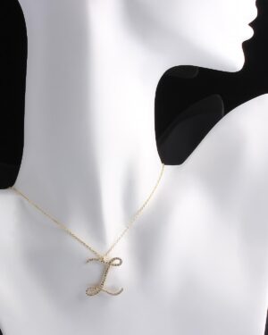 Kadın Zirkon Taşlı Z Harfi Altın Kaplama Gümüş Kolye