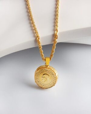 Altın Kaplama 925 Ayar Gümüş Kadın Çeyrek Kolye