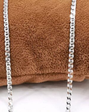 Omar Silver Unisex Barlı Rodyum Kaplama Gümüş Kolye Zincir 2,30 Mm Omr7815