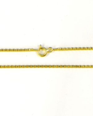 OMAR SİLVER UNİSEX KÜP 1,5 MM GOLD ALTIN KAPLAMA GÜMÜŞ KOLYE ZİNCİR Omr8025