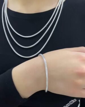 925 Ayar İtalyan Unisex Tondo 3,00 mm Kolye Zincir